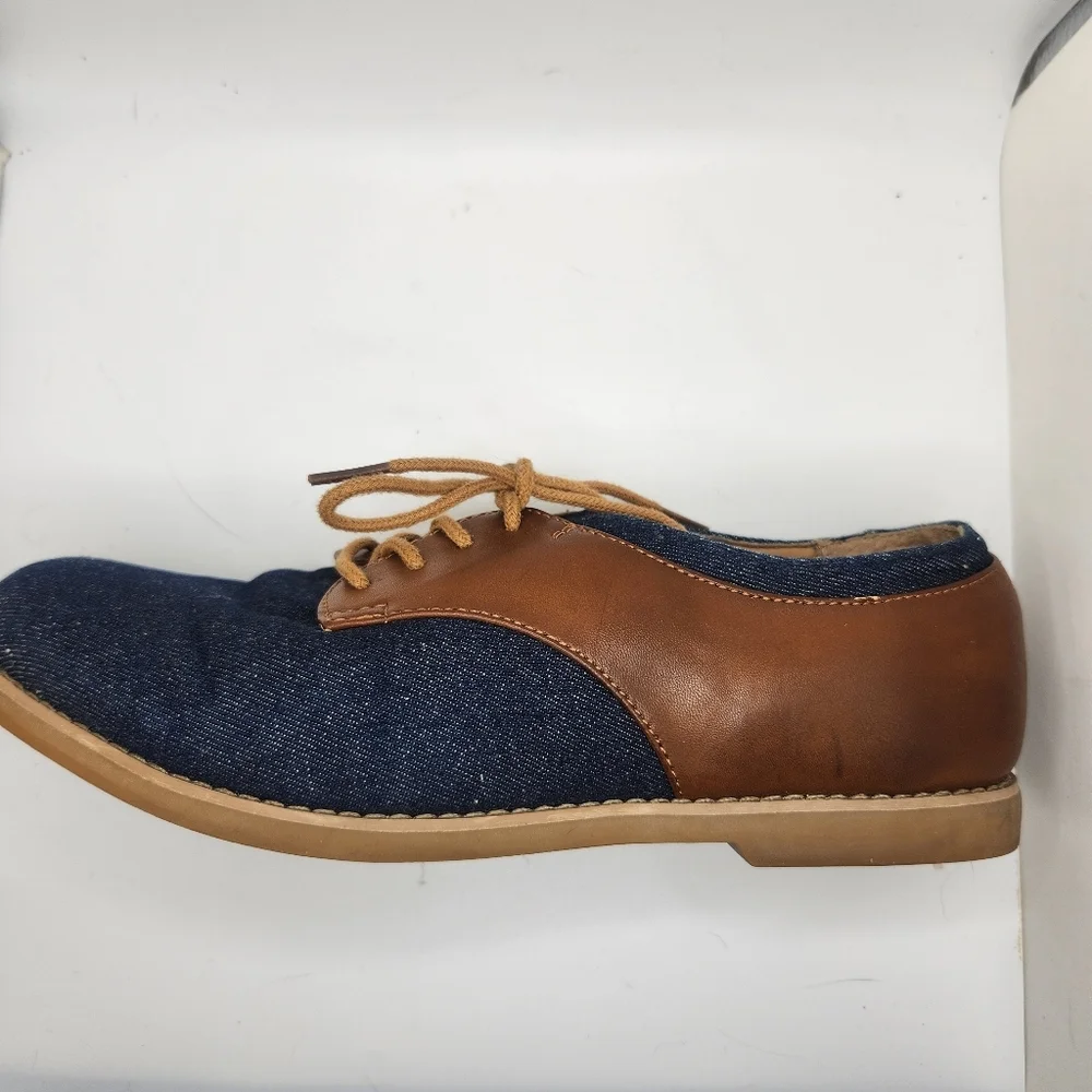G.H. Bass And Co. Women Size 7.5 Dixie Denim And‎ Brown Trim Oxford Shoes Career